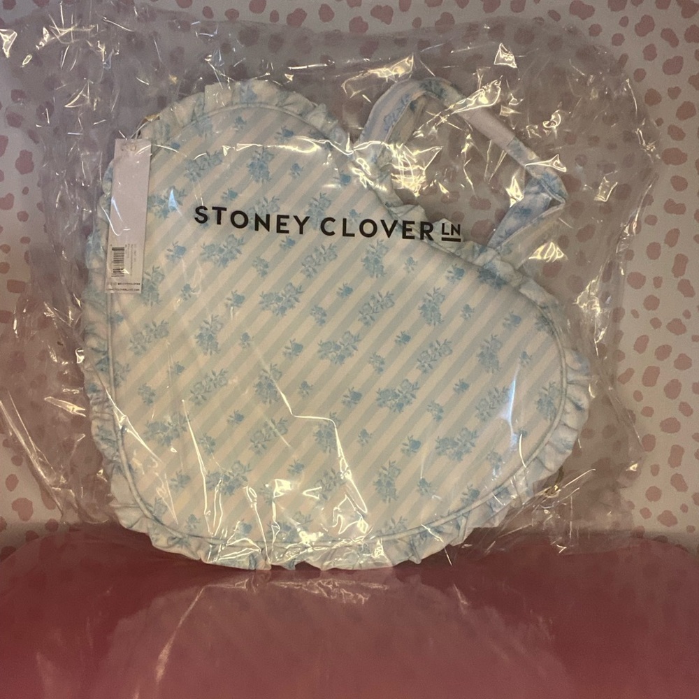 BRAND NEW Stoney Clover Lane heart bag with strap in Fine China